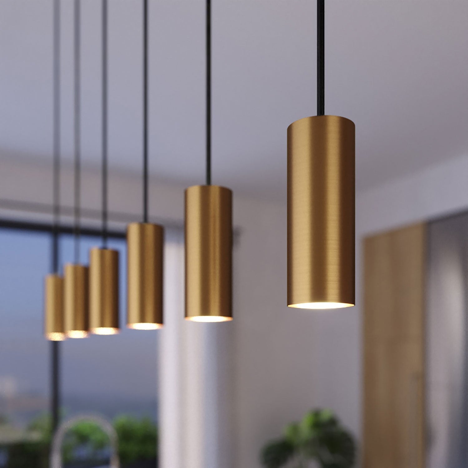 Creative Cables Tube Pendant Brass