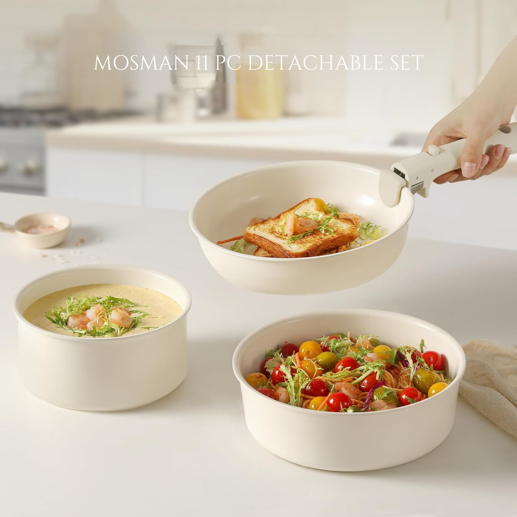 11 Pc Mosman Ceramic Non-Stick Cookware Set