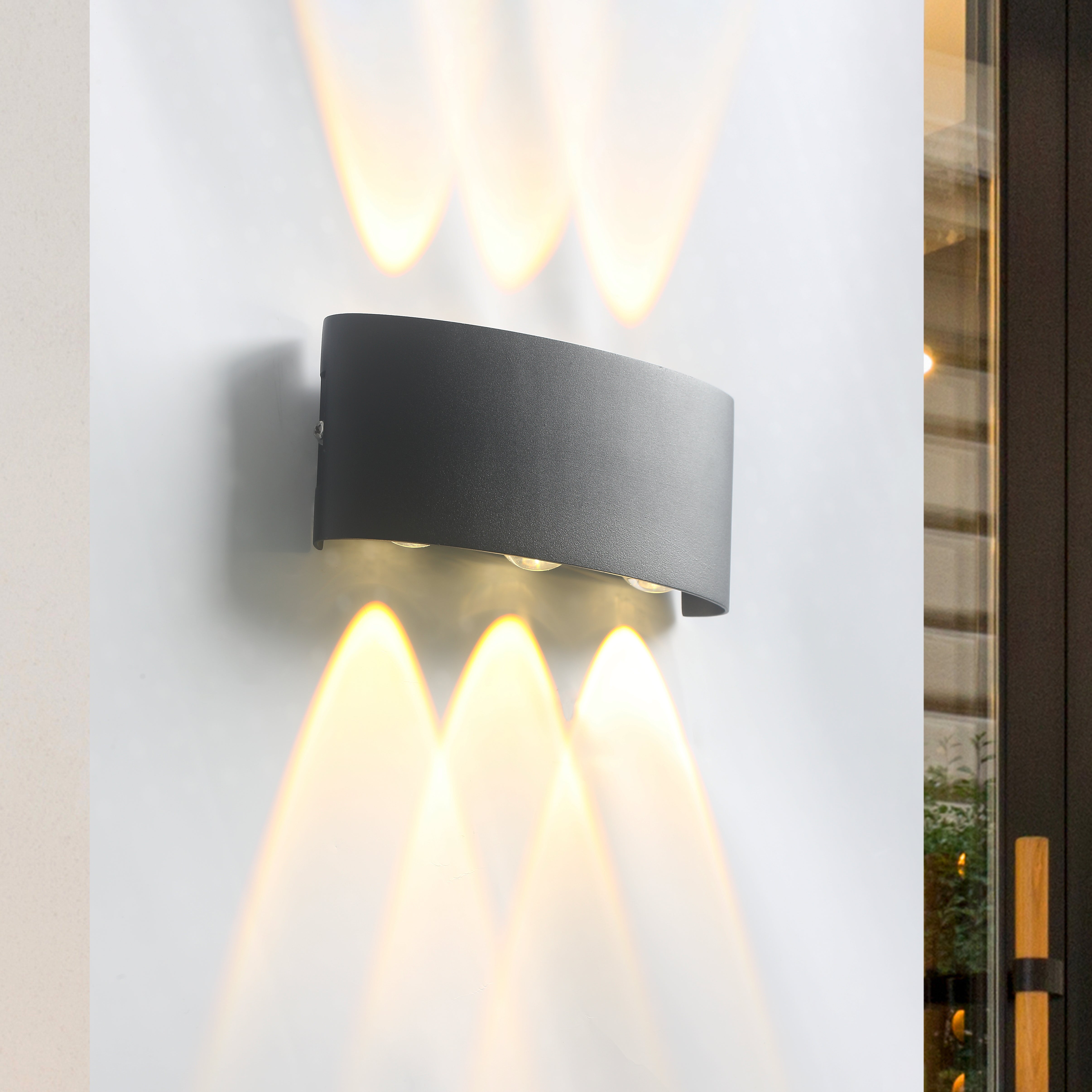 Ortelo 6W 17cm Wall Lamp Black