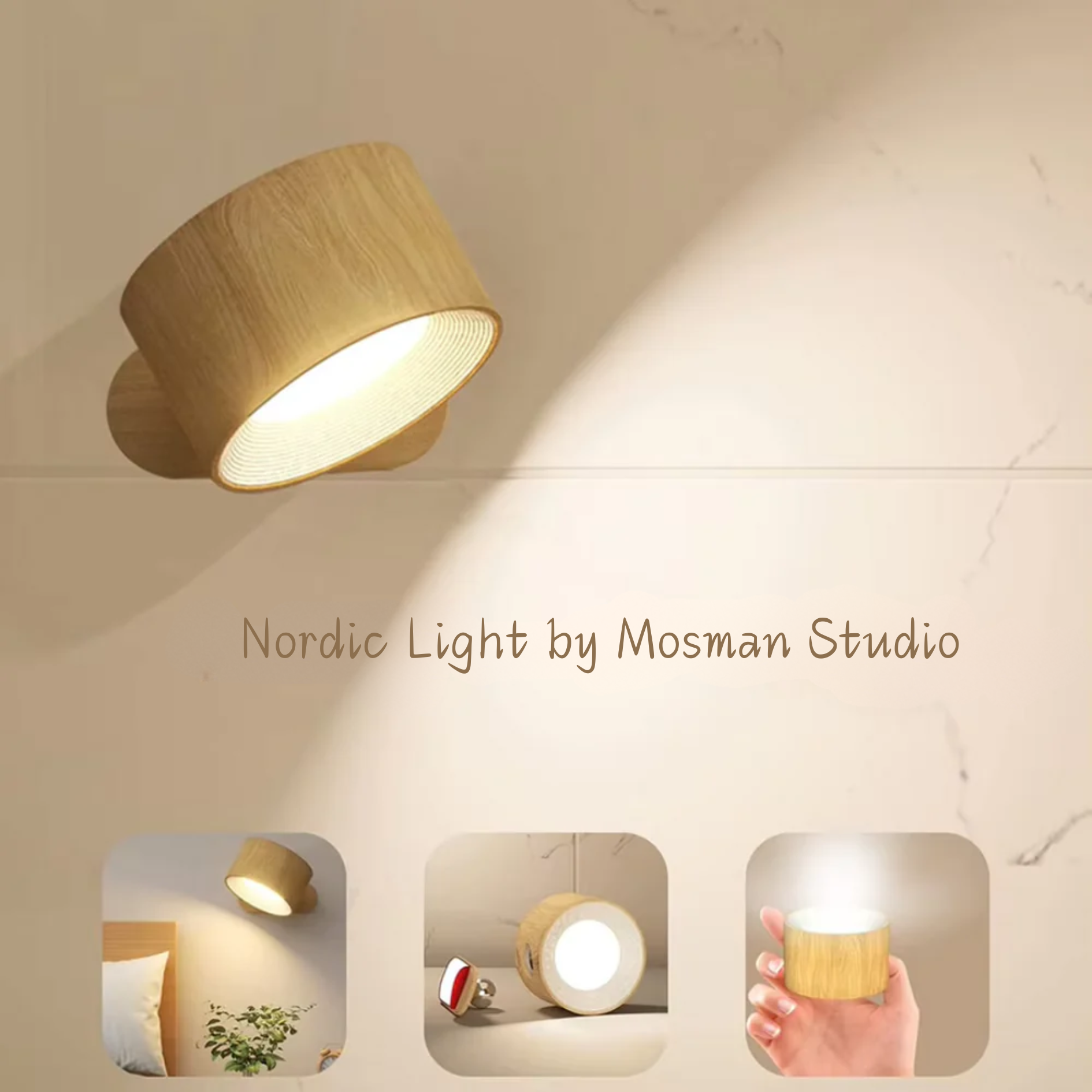 Nordic Light - Wireless And Rechargeable Wall Lamp