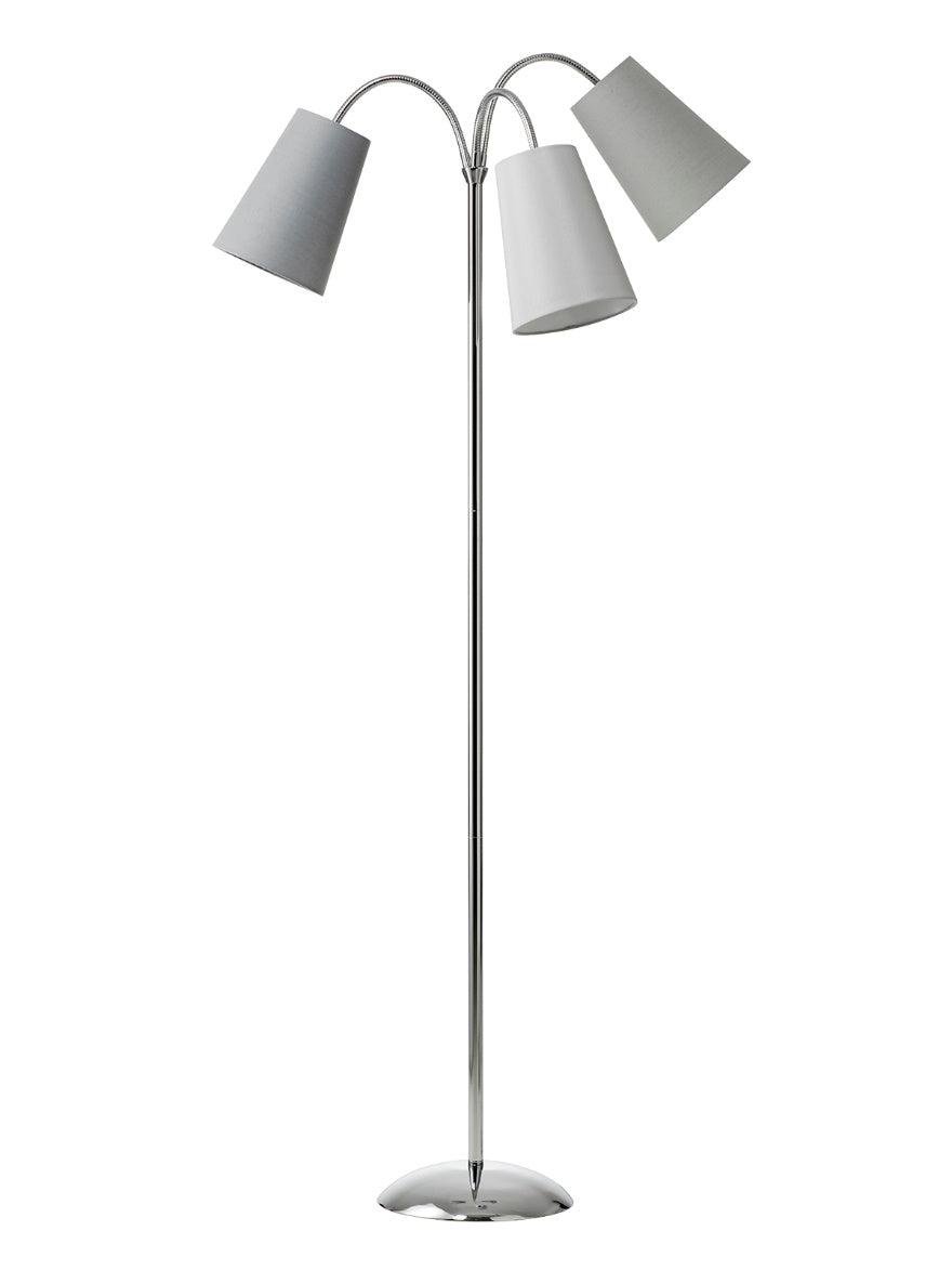 Nielsen Salsa Floor Lamp (Chrome/Gray)